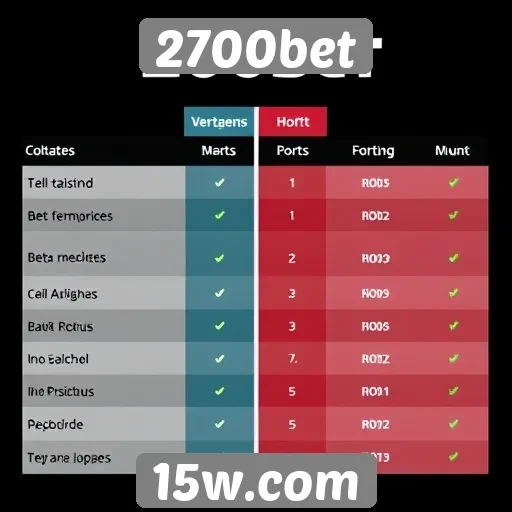 Comparação entre 2700bet e concorrentes
